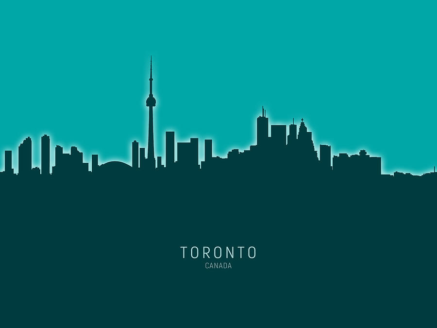 Toronto Canada Skyline #39 Digital Art by Michael Tompsett
