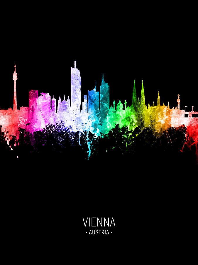 Vienna Austria Skyline Digital Art By Michael Tompsett - Fine Art America