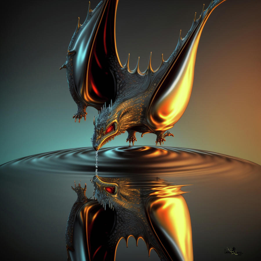 393 Dragons Warriors Compositions Digital Art by Andrea Lawrence - Fine ...