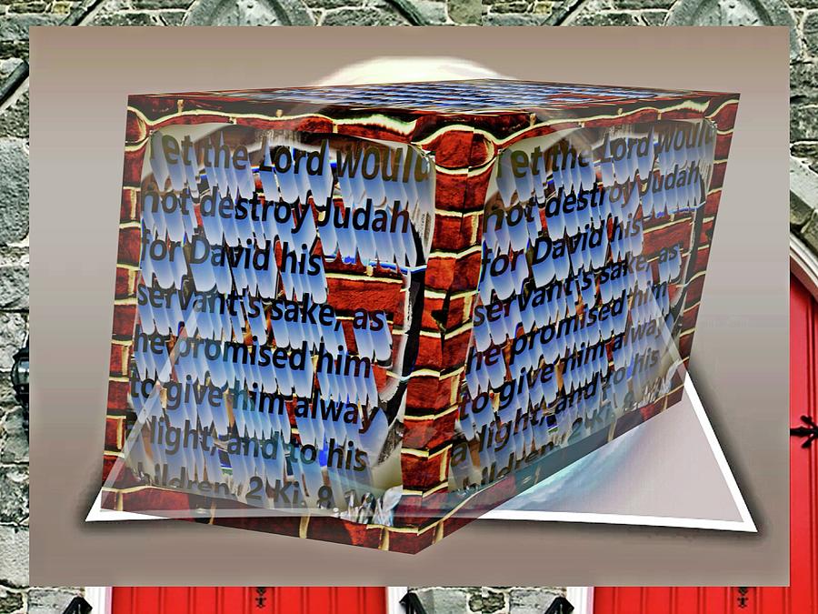 3d 360 Degree Image With Text As A Box Digital Art