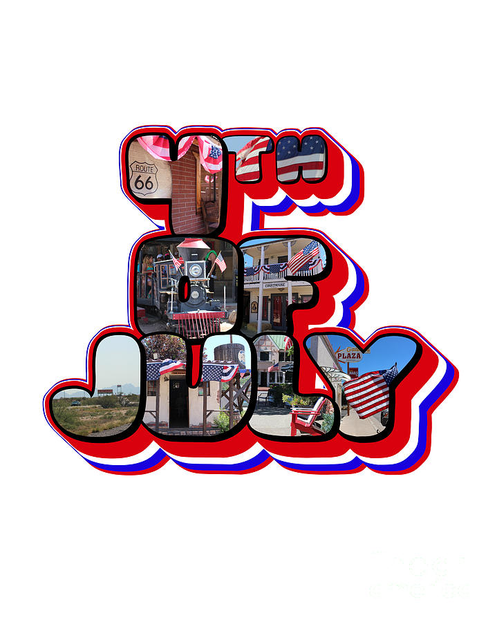 3D 4th Of July Big Letter Digital Art by Colleen Cornelius