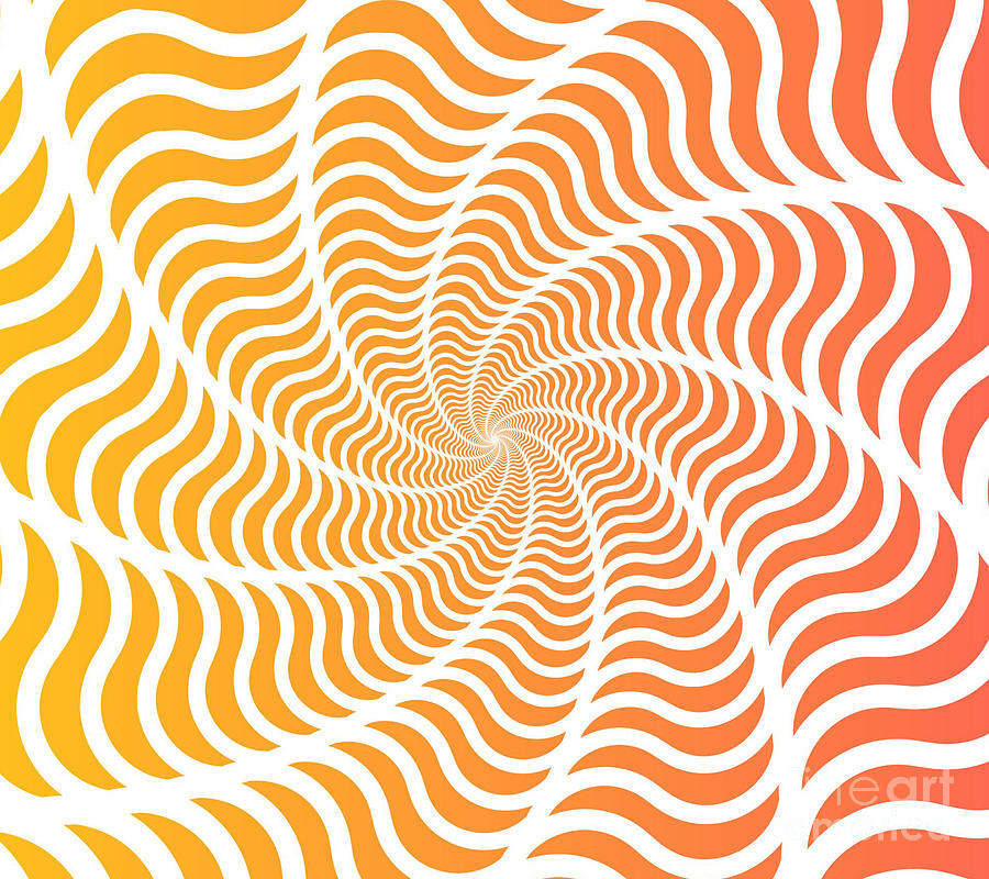 Download Orange Optical Spiral Art Wallpaper