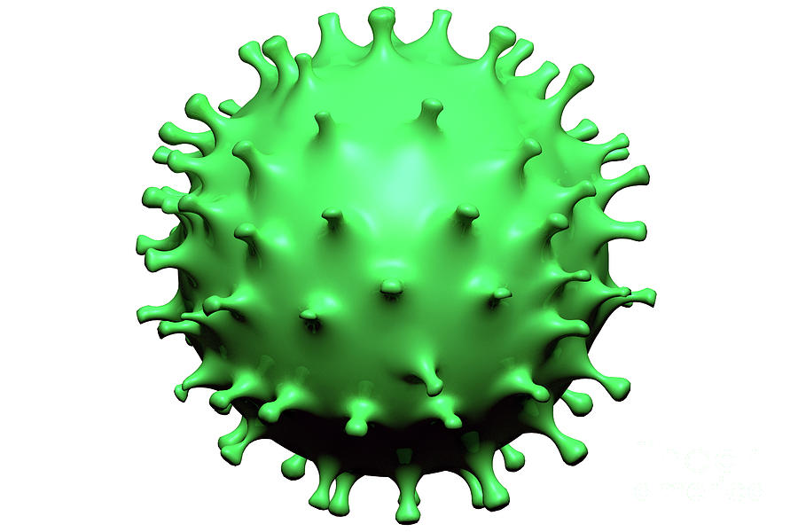 3d Coronavirus virus cell isolated Photograph by Benny Marty