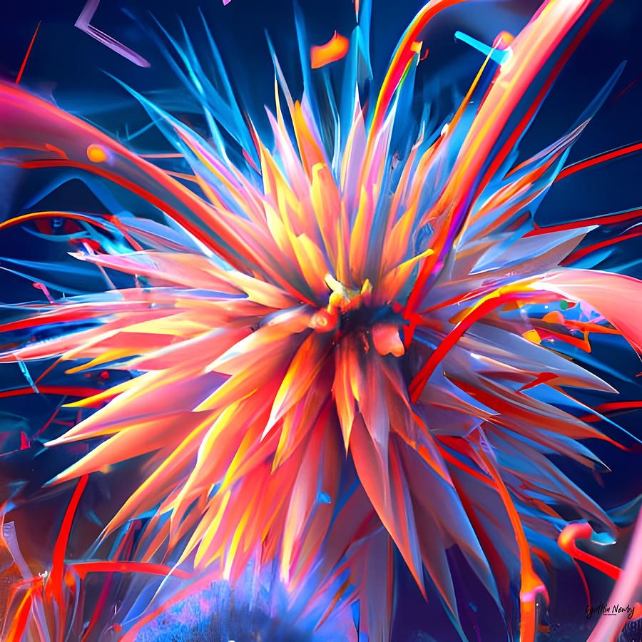 3D Fireworks Digital Art by Cindys Creative Corner