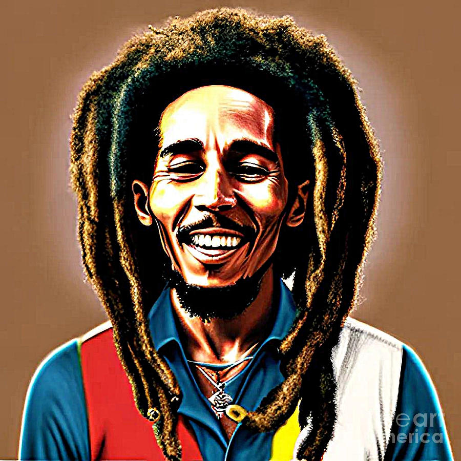 3d graphic of king of reggae by AI art Painting by Mm - Fine Art America