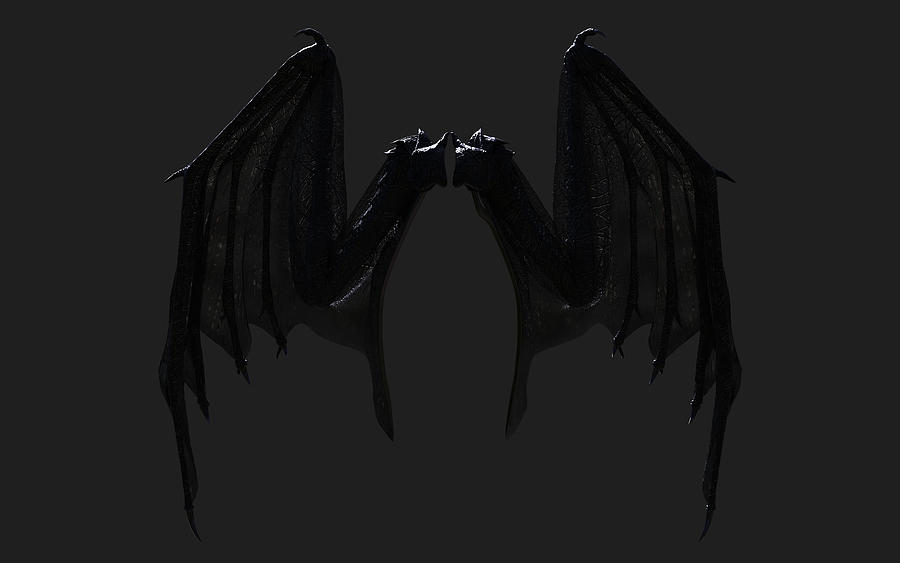 3d devil wings