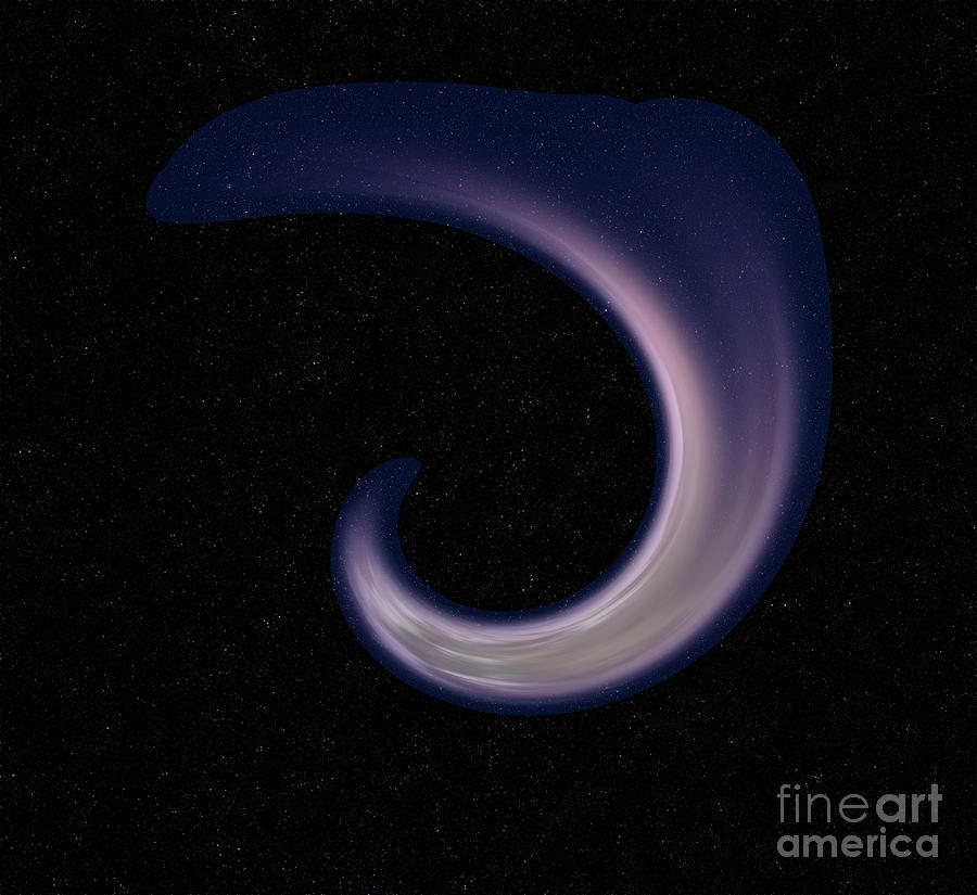 3d Illustration Of A Mysterious Shape Of A Worm Hole In Deep Spa Digital Art by Timothy OLeary