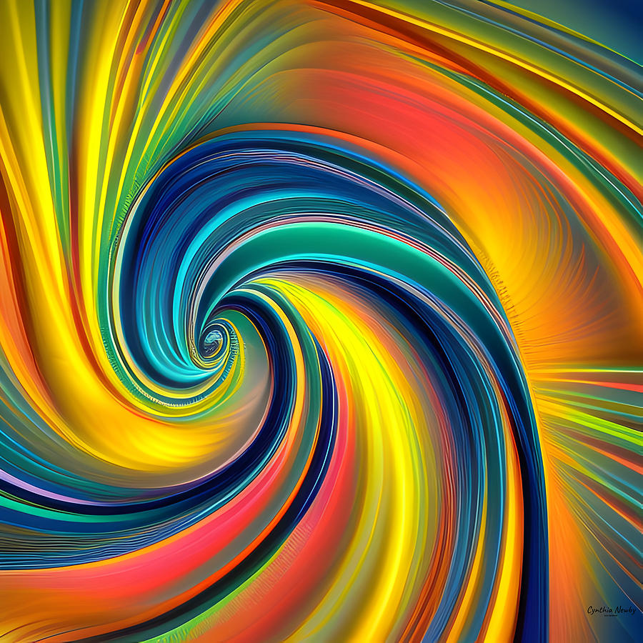 3D Swirling Abstract Digital Art by Cindys Creative Corner