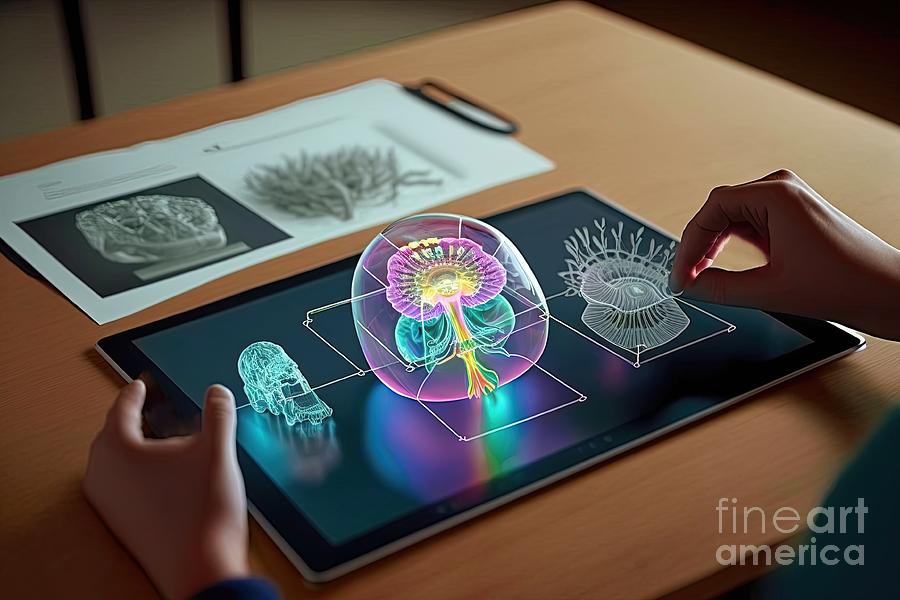 3D Touch Hologram Display for Education Digital Art by Benny Marty