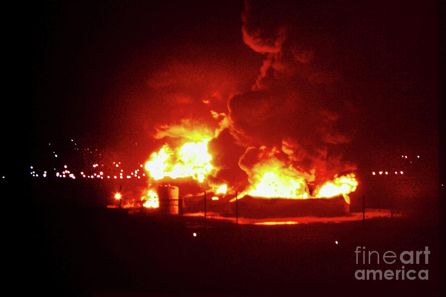 1-07-83-Texaco Gasoline Tank Farm Storage Explosion-Newark NJ #4 Photograph by Steven Spak