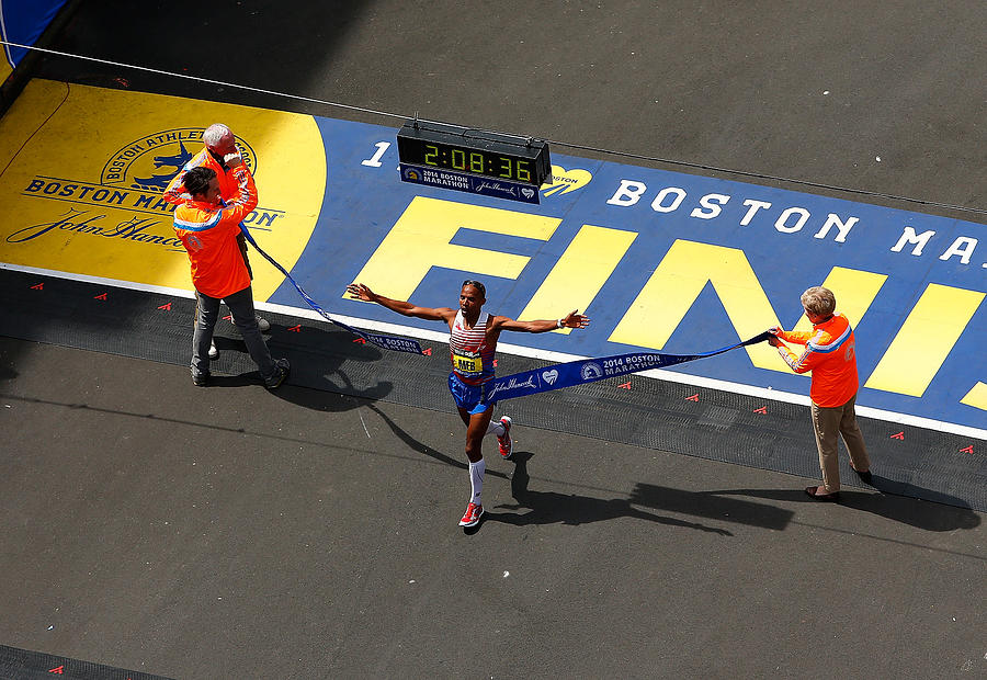 2014 B.A.A. Boston Marathon #4 Photograph by Jared Wickerham