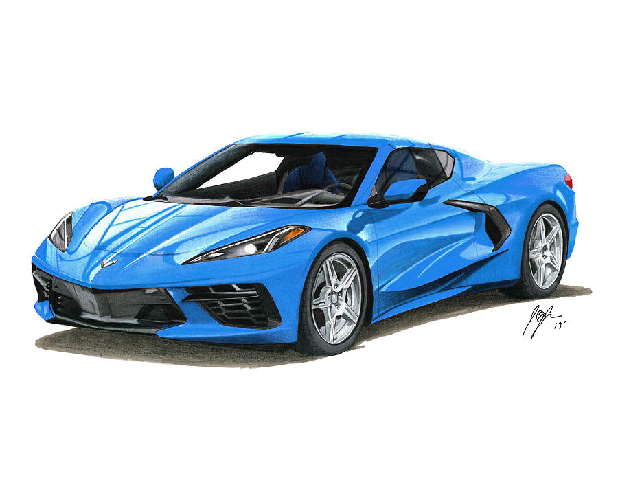 2020 Chevrolet Corvette Drawing by Jason Bylsma Fine Art America