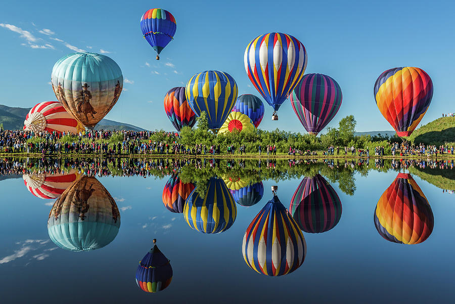 35th Hot Air Balloon Rodeo, Steamboat Springs #4 Photograph by Travel Quest Photography