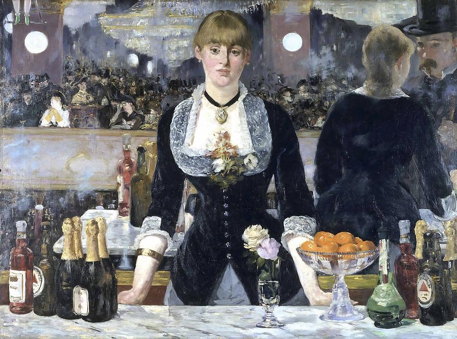 Edouard Manet Painting - A Bar at the Folies Bergere  #4 by Edouard Manet