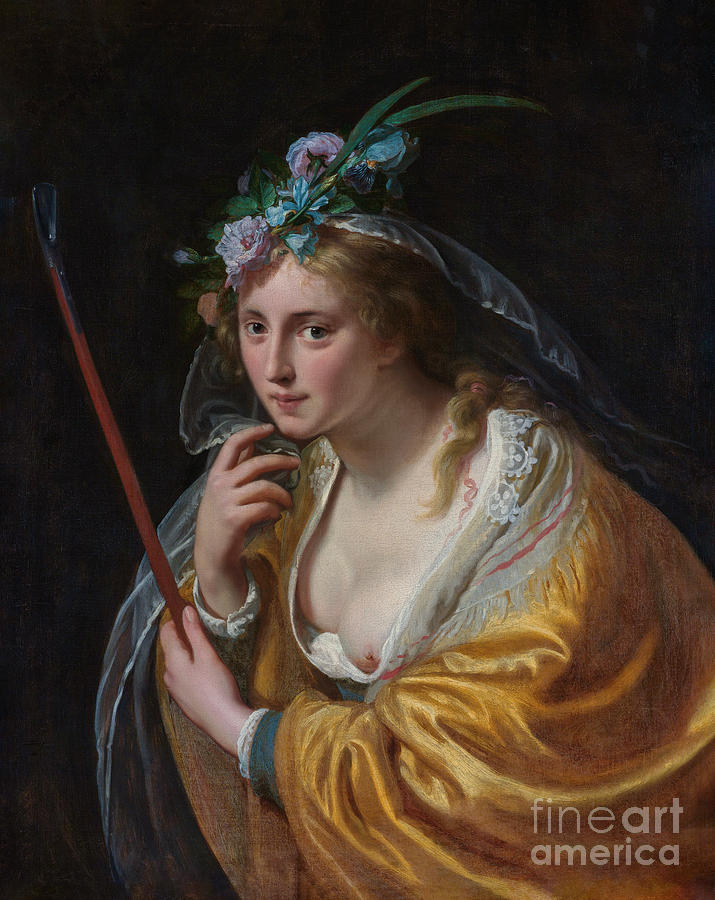 A Shepherdess Painting