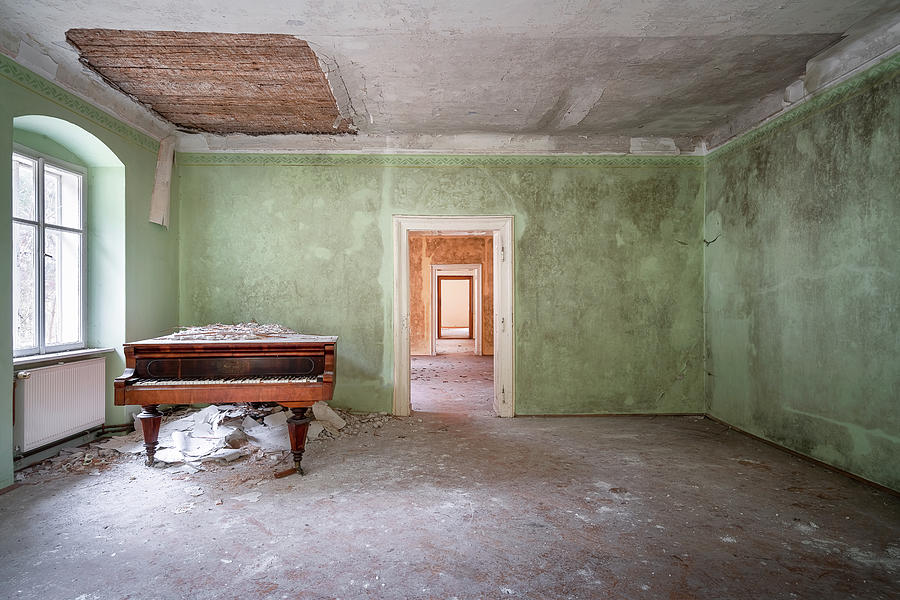 Abandoned Piano in the Corner #4 Photograph by Roman Robroek