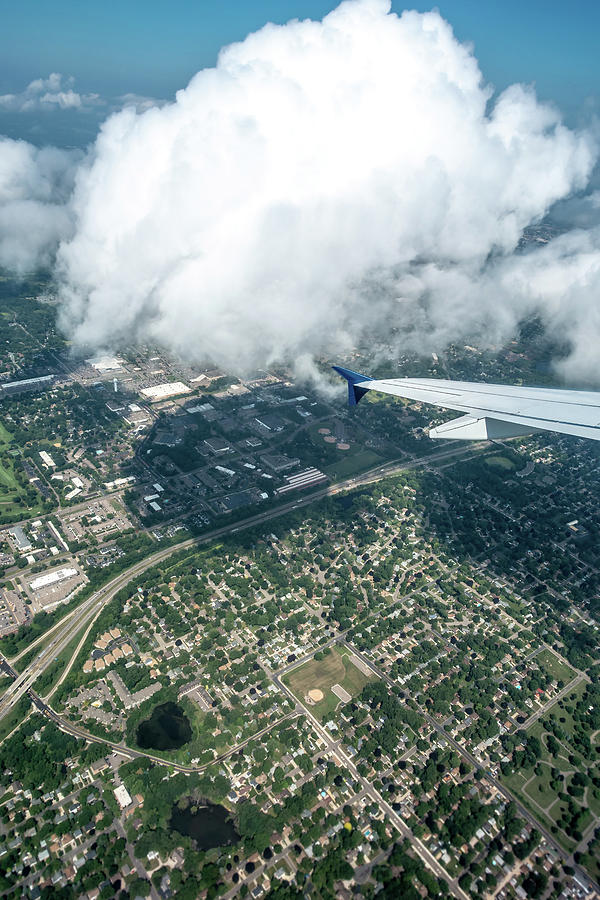 Above The Clouds And Above Minneapolis Minnesota From Airplane #4 Photograph by Alex Grichenko