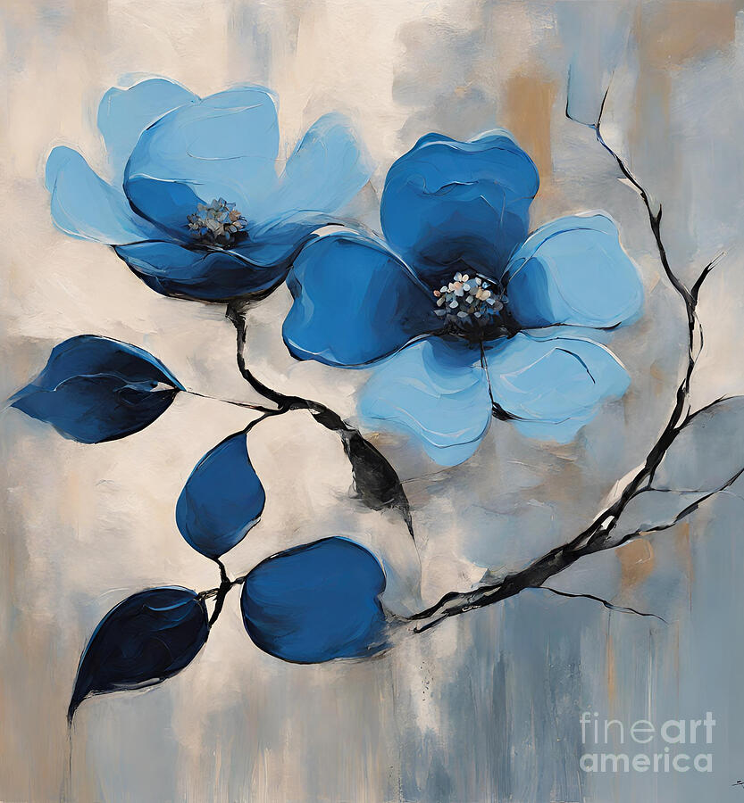 Flower Painting - Abstract Flower #4 by Naveen Sharma