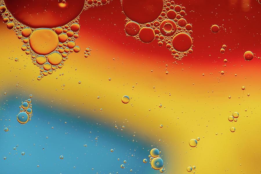 Abstract, image of oil, water and soap with colourful background #2 Photograph by Michalakis Ppalis