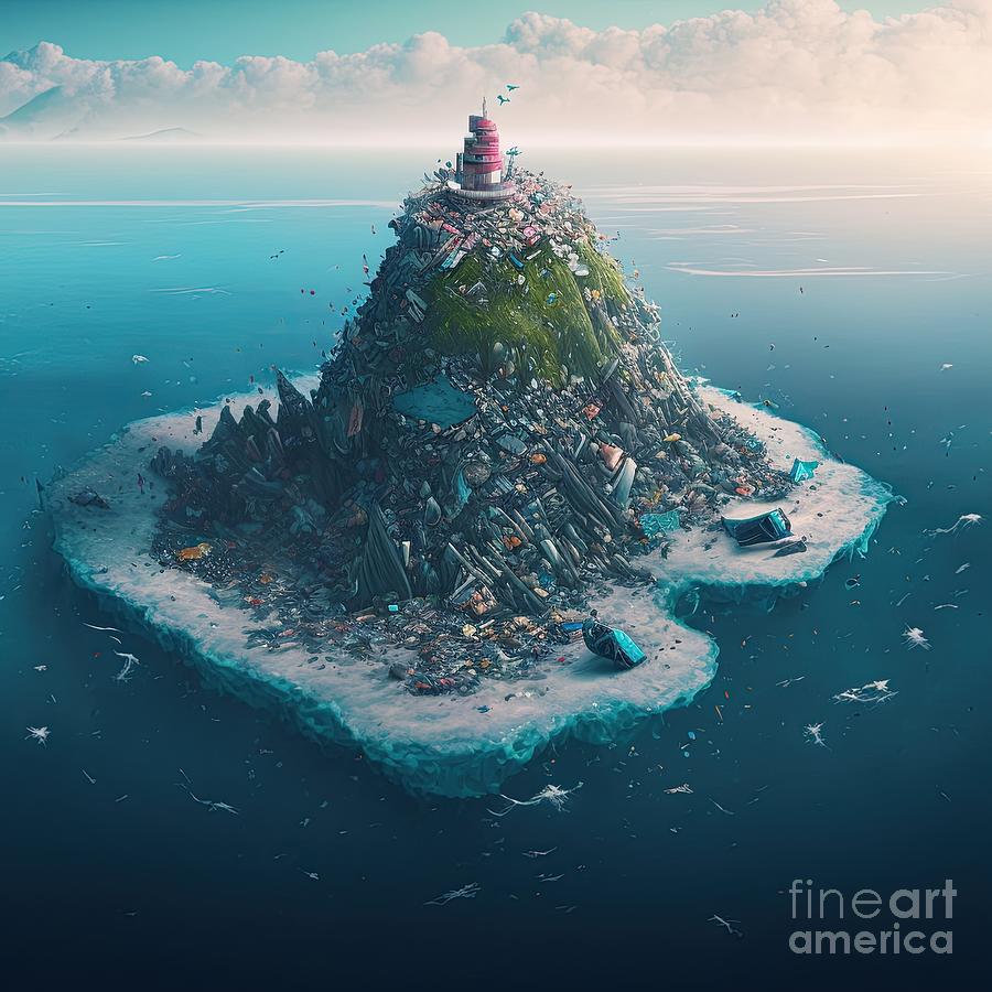 Aerial View Of Plastic Island Digital Art By Benny Marty - Fine Art America