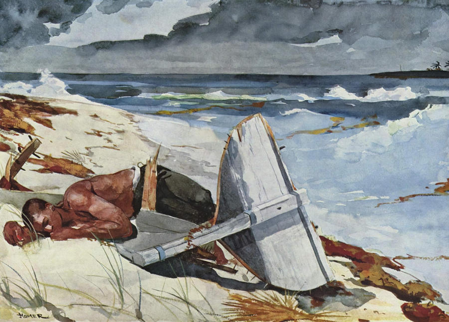 Winslow Homer Painting - After the Hurricane by Winslow Homer by Mango Art