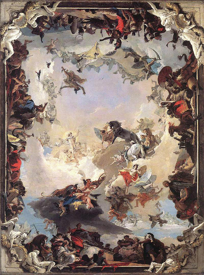 Allegory of the Planets and Continents #5 Painting by Giovanni Battista Tiepolo