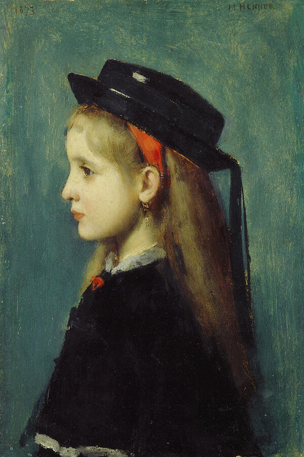 Alsatian Girl, from 1873 Painting by Jean-Jacques Henner
