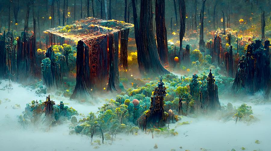 An Ancient Magical Forest 07 Digital Art by Frederick Butt