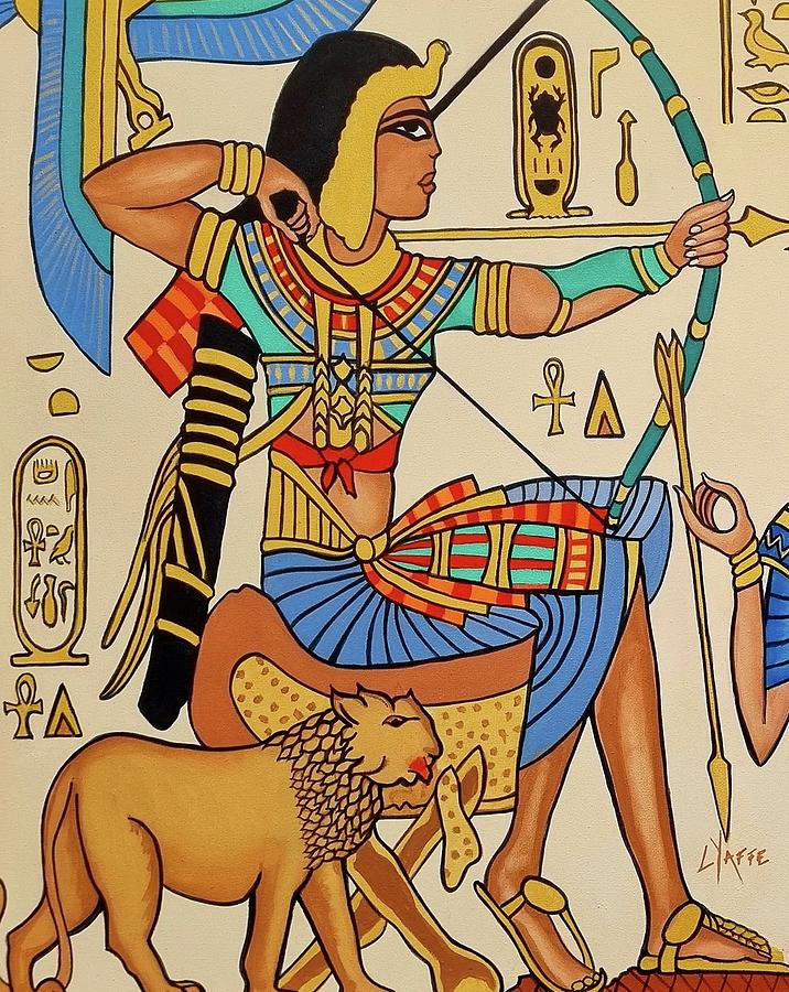 Ancient Egyptian Mural #4 Painting by Loraine Yaffe