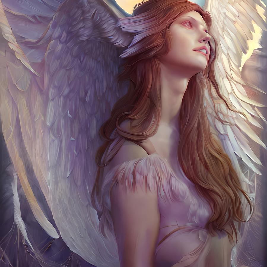 Angel of Spirit, Generative AI Illustration Digital Art by Miroslav ...