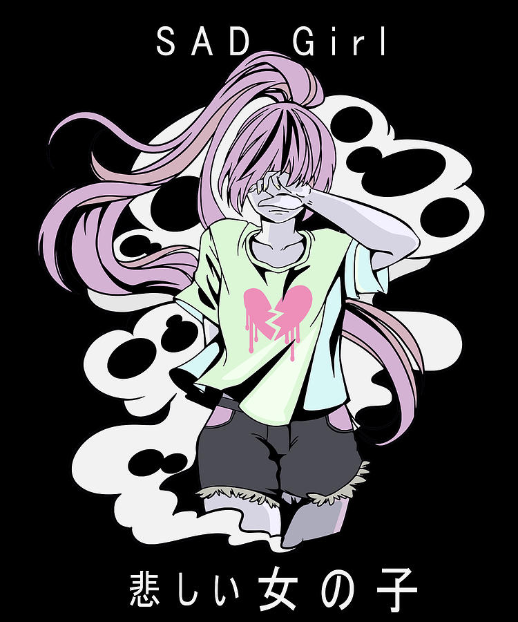  Anime Girl Kawaii Otaku Waifu Girl Aesthetic Manga Japanese  Long Sleeve T-Shirt : Clothing, Shoes & Jewelry