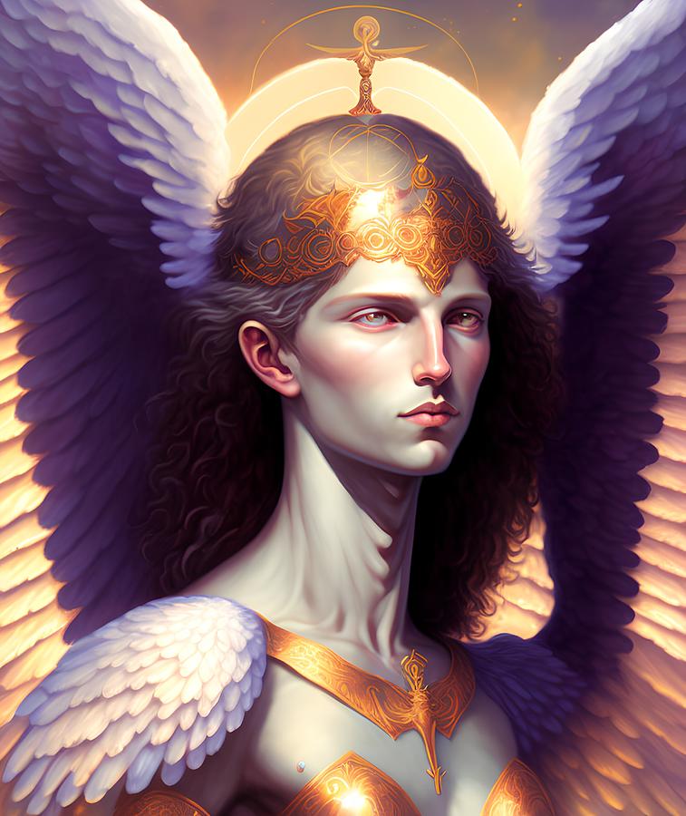 Archangel Chamuel - Angel of Love and Peace, Generative AI Illus ...