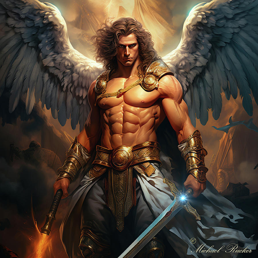 Archangel Michael #4 Digital Art by Michael Rucker - Fine Art America