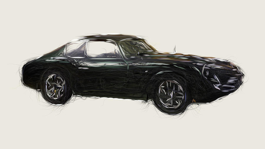 Aston Martin Db4 Gtz Drawing Digital Art