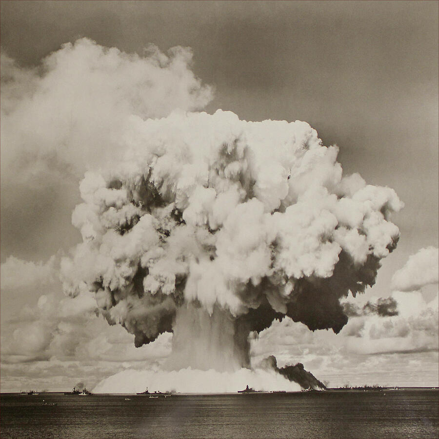 Atomic Bomb Blast, Bikini Atoll, Marshall Islands, 1946 Photograph By ...