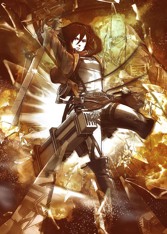 Attack On Titan Mikasa Digital Art By Super Car 1990