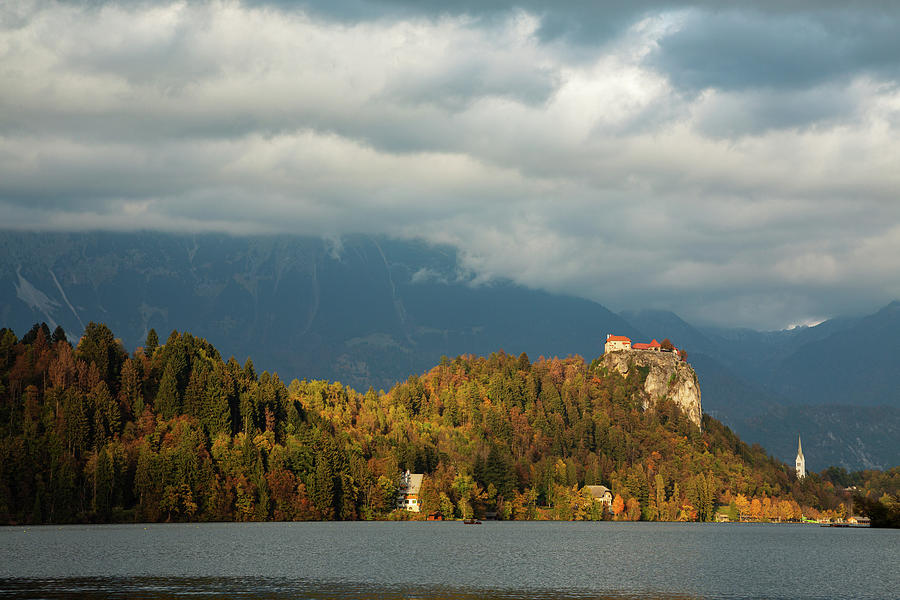 Autumn colours at Lake Bled #4 Photograph by Ian Middleton