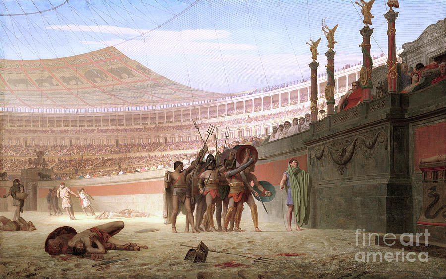 Ave Caesar Morituri te Salutant Painting by Jean Leon Gerome Fine Art America