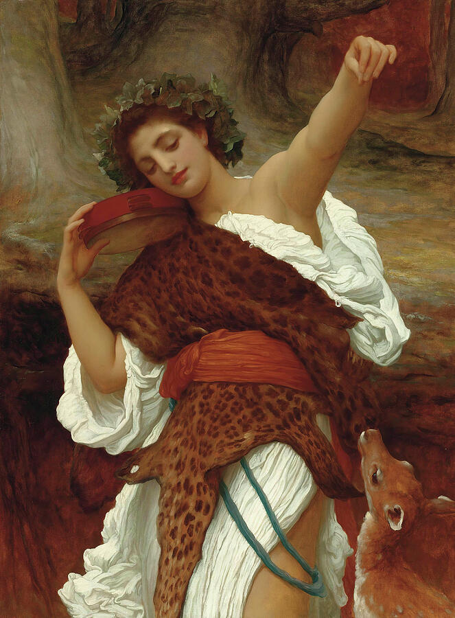 Bacchante, by 1896 Painting by Frederic Leighton