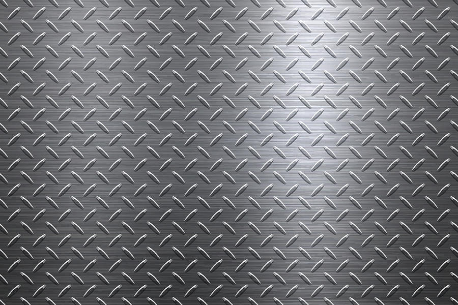 Background of Metal Diamond Plate in Silver Color #4 Drawing by Bgblue
