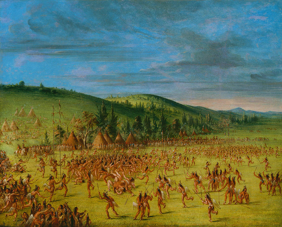 Ball-play Of The Choctaw - Ball Up Painting