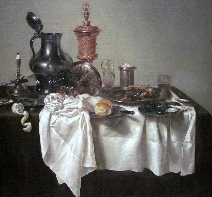 Banquet Piece with Mince Pie Painting by Willem Claesz Heda