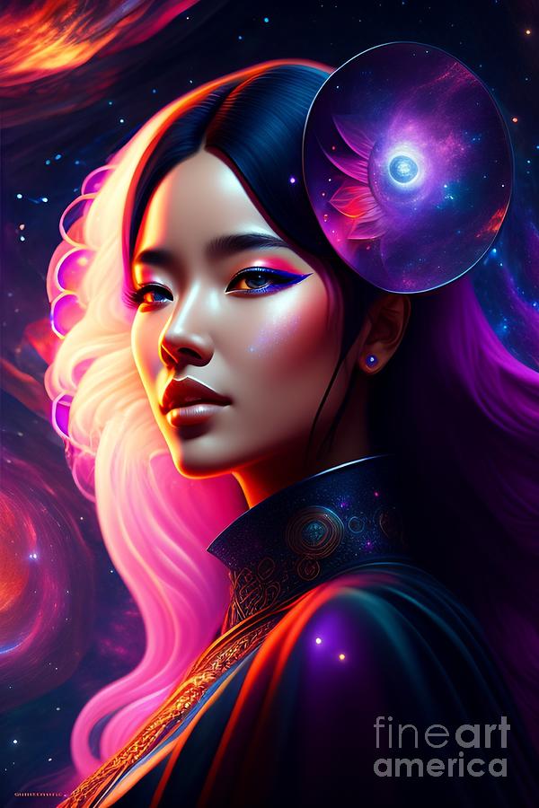 Beautiful cosmic sorceress nebulas galactic Digital Art by Boon Mee ...