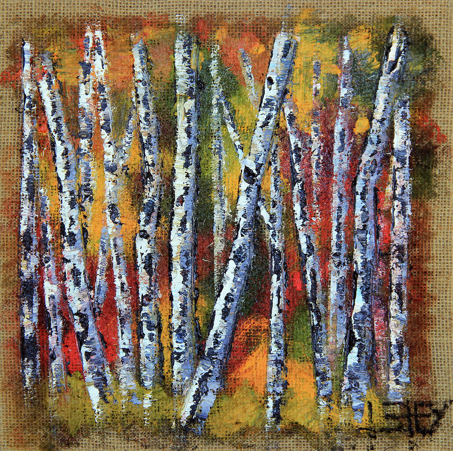 Birch Tree Forest Painting by Lisa Elley - Fine Art America