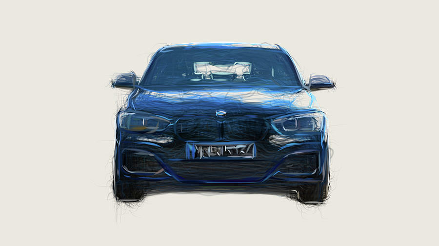 BMW M140i Car Drawing #4 Digital Art by CarsToon Concept - Fine Art America