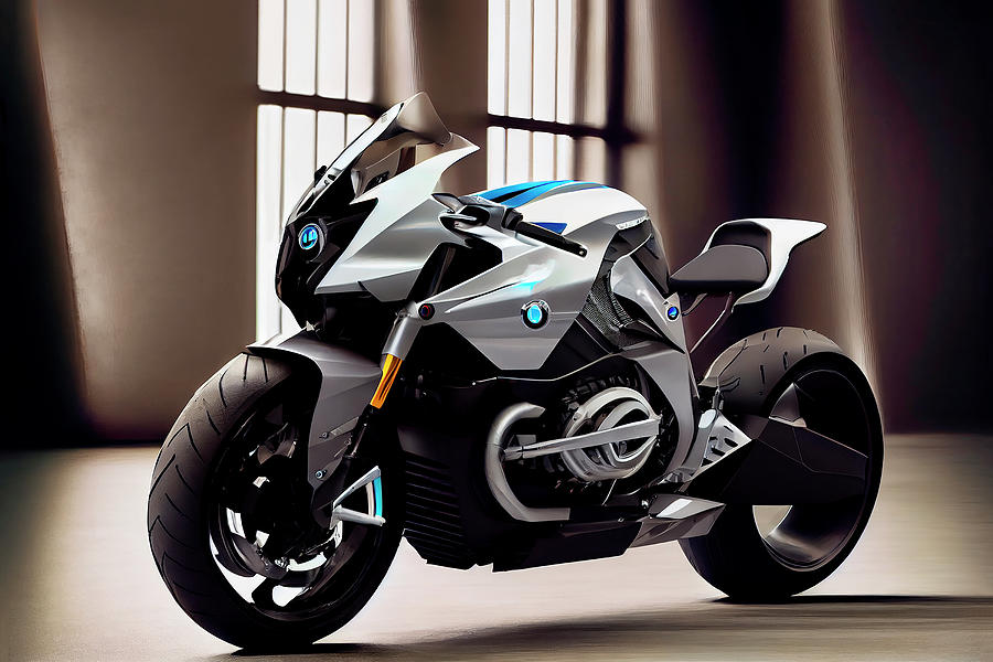 BMW Motorcycle Future Concept Art Digital Art by Tim Hill - Fine Art ...