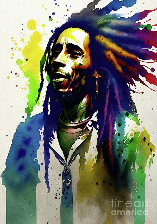 Bob Marley, Music Legend #4 Painting by Esoterica Art Agency - Pixels