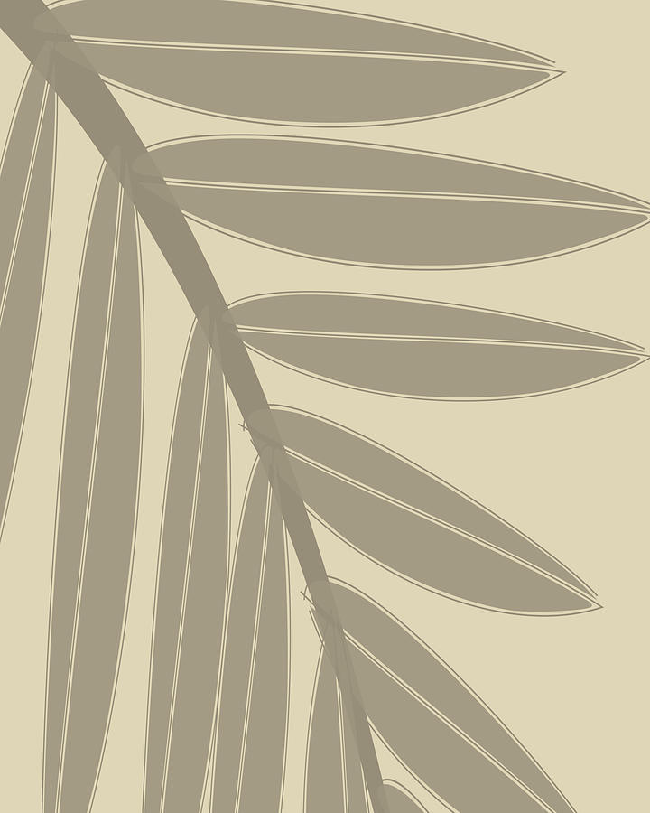 Boho Pastel Palm Leaf Abstract #4 Digital Art by Bob Pardue