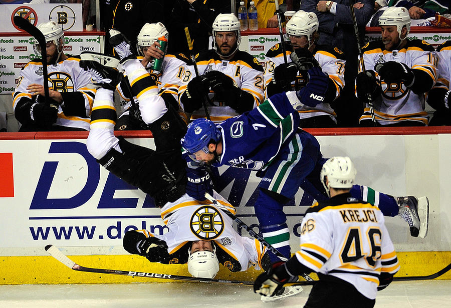 Boston Bruins v Vancouver Canucks - Game One #4 Photograph by Rich Lam