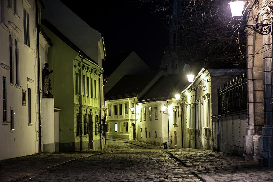 Bratislava at night #4 Photograph by Robert Grac